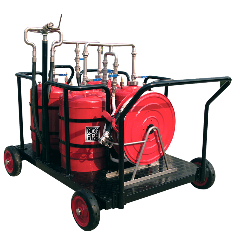 Ceasefire Tetra Quad - Watermist & Foammist Based Trolley Mounted System