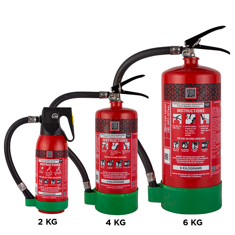 HFC227ea Clean Agent Based Portable (Stored Pressure Type) Fire Extinguishers