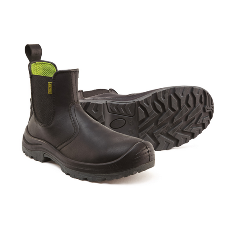 Pontiac Black Steel Toe Leather Safety Shoe