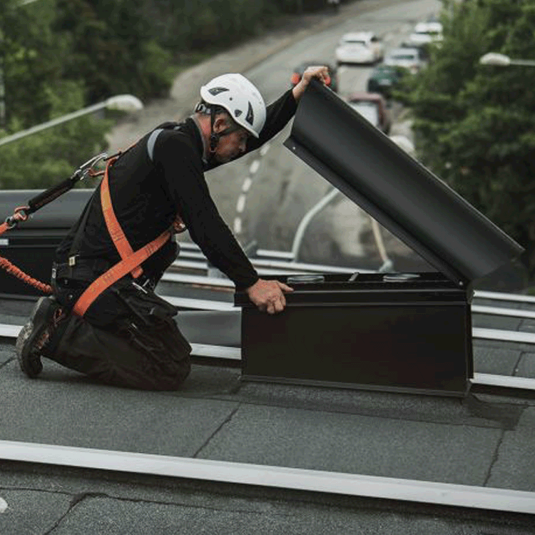 SecuRope cable lifeline system on hot deck roof