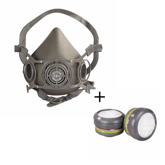 Venus V-800/7800 ABEK1 P2R Half Grey Face Gas Mask