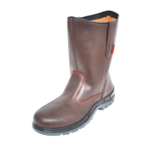 FS51 Dark Brown Leather Safety Shoes