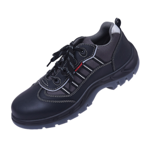 FS62 Sporty Lace-up Brown Leather Safety Shoes