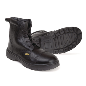 Tactical Boot Leather Steel Toe Cap Black