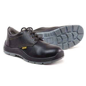 Genuine Leather Buffalo Alabama Print Black Safety Shoes