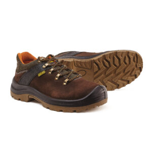 Rock Island Genuine Leather Chocolate Brown Safety Shoes
