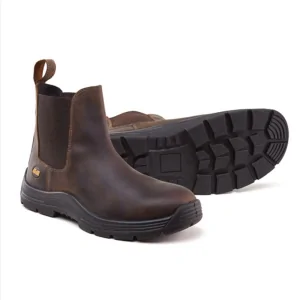 Boulder Brown Oil Pull-Up Safety Shoes