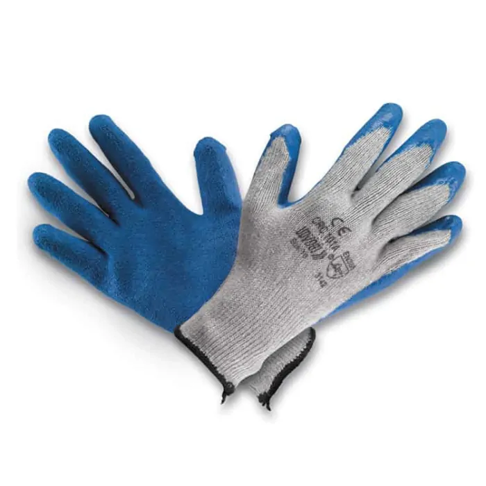 CRC-101-A, Grey/Blue Knitted Hand Safety Gloves