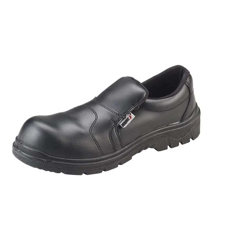 EDGE-MF Slipon Black Safety Shoes