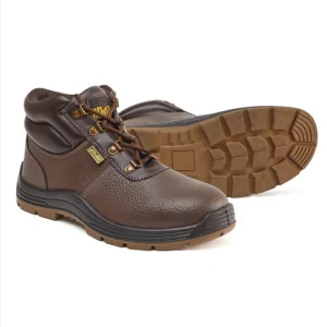 Reno Brown Genuine Leather Safety Shoes