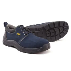 Olympia Polyurethane (PU) Navy Blue Safety Shoes