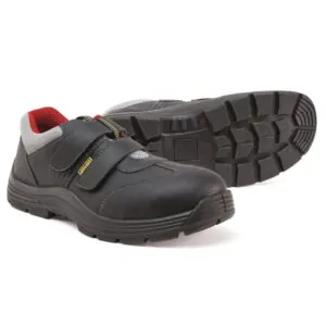Portland Black Microfibre Safety Shoes