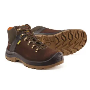Rock Island Chocolate Brown Nubuck Safety Shoes