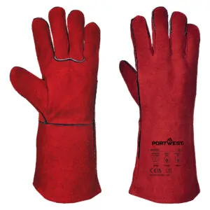 A500 - Welders 210 Split Leather Red Gauntlet